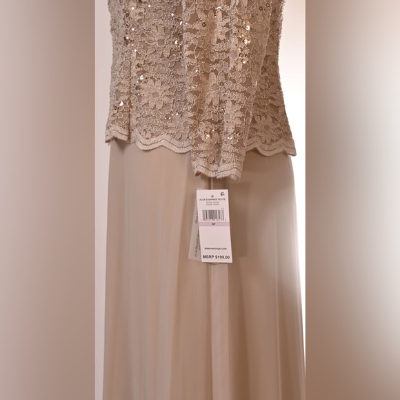 Alex Evenings Sequined Lace Gown - Picture 7 of 8